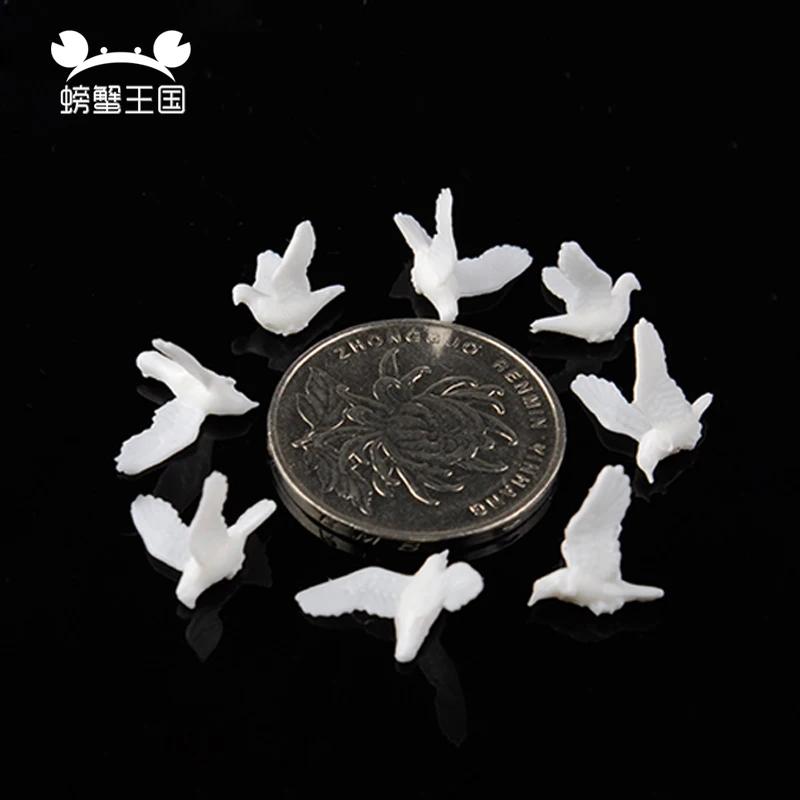 Фото 20 шт. маленькая игрушечная фигурка пластмассовые птицы белый - купить