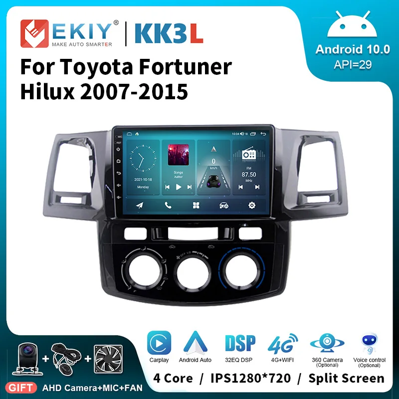 EKIY KK3L Android Автомагнитола для Toyota Fortuner HILUX Revo Vigo 2007-2015 мультимедийный видеоплеер Авторадио навигатор GPS головное устройство
EKIY KK3L Android Автомагнитола для Toyota Fortuner HILUX Revo Vigo 2007-2015 мультимедийный видеоплеер Авторадио навигатор GPS головное устройство