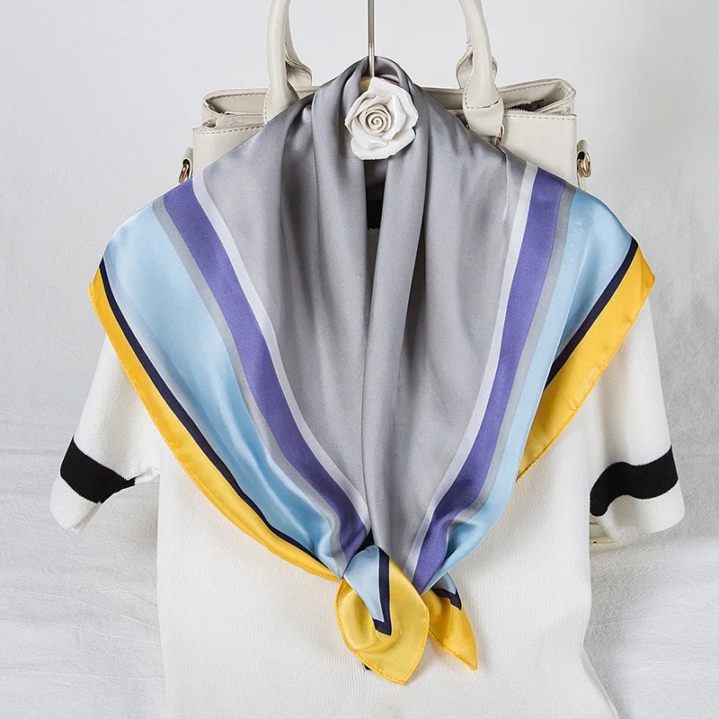 Korean Version of The Spring and Summer New Satin Scarf for Ladies Imitating Silk Geometric Printing Square Scarf Professional
Korean Version of The Spring and Summer New Satin Scarf for Ladies Imitating Silk Geometric Printing Square Scarf Professional
