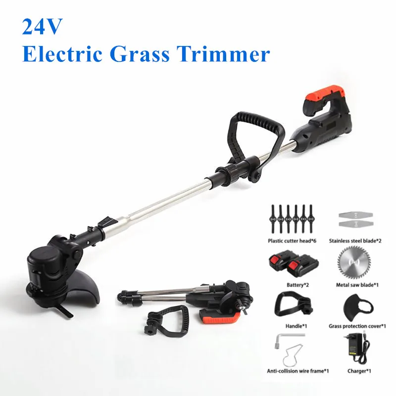 24V Brushless Electric Grass Trimmer Cordless Lawn Mower Electric Hedge Trimmer Adjustable Garden Tools Kit with Battery
24V Brushless Electric Grass Trimmer Cordless Lawn Mower Electric Hedge Trimmer Adjustable Garden Tools Kit with Battery