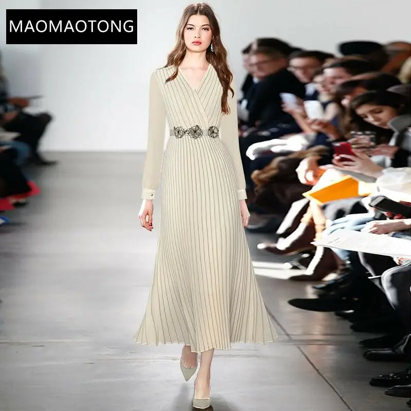 Women's Clothing Women's Clothing Fashion Dress Spring Women Dress V-neck Split Long Sleeve Beaded Belt Pleated Long Dresses
Women's Clothing Women's Clothing Fashion Dress Spring Women Dress V-neck Split Long Sleeve Beaded Belt Pleated Long Dresses