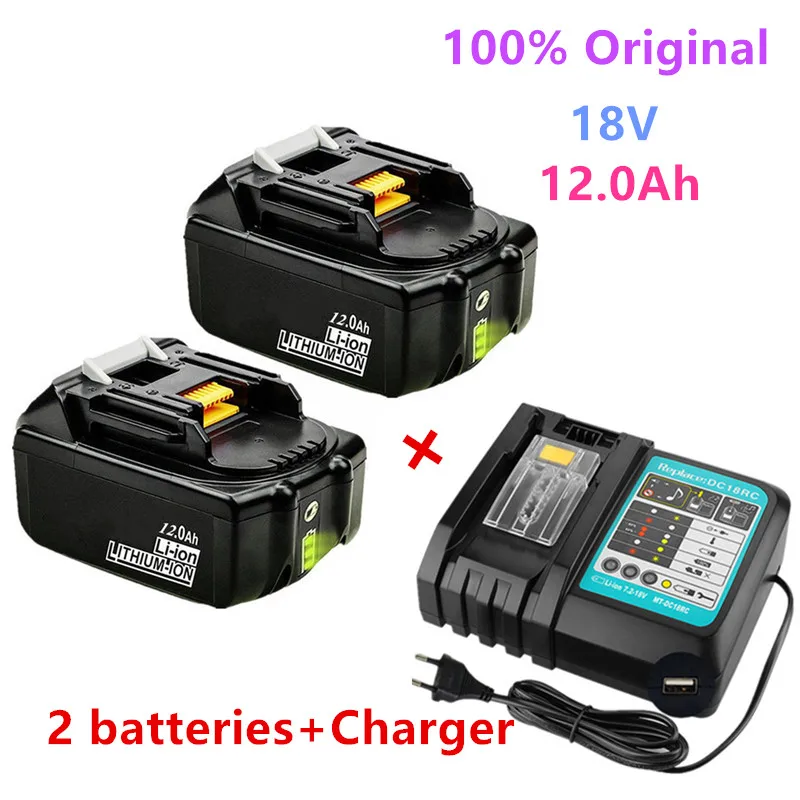 100% Оригинальный 18V батарея для Makita 12000 мА/ч супер высокой мощности перезаряжаемый