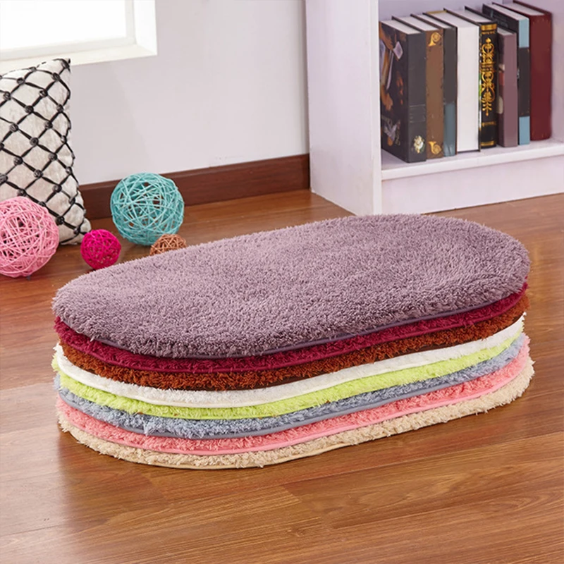 Фото Пушистые овальные ковры для гостиной диванные коврики кровати мягкий ковер из