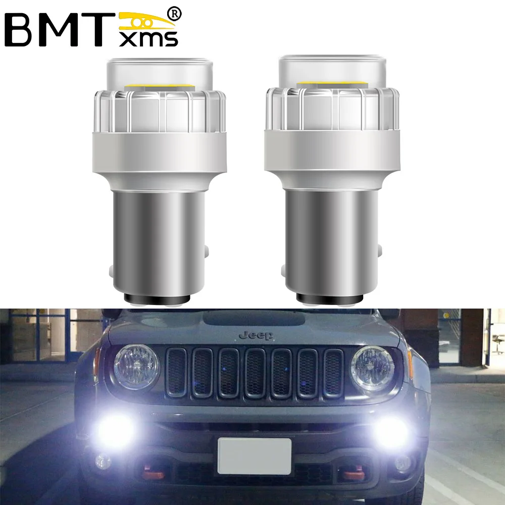 

BMTxms 2Pcs 1157 Led P21/5W BAY15d LED Daytime Running Light For 2015-Up Jeep Renegade Canbus 6000K 12v Xenon White DRL Bulbs