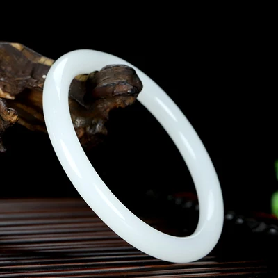 Натуральный нефрит, белый круглый браслет 54-62 мм, элегантное украшение принцессы, лучший подарок 
Натуральный нефрит, белый круглый браслет 54-62 мм, элегантное украшение принцессы, лучший подарок