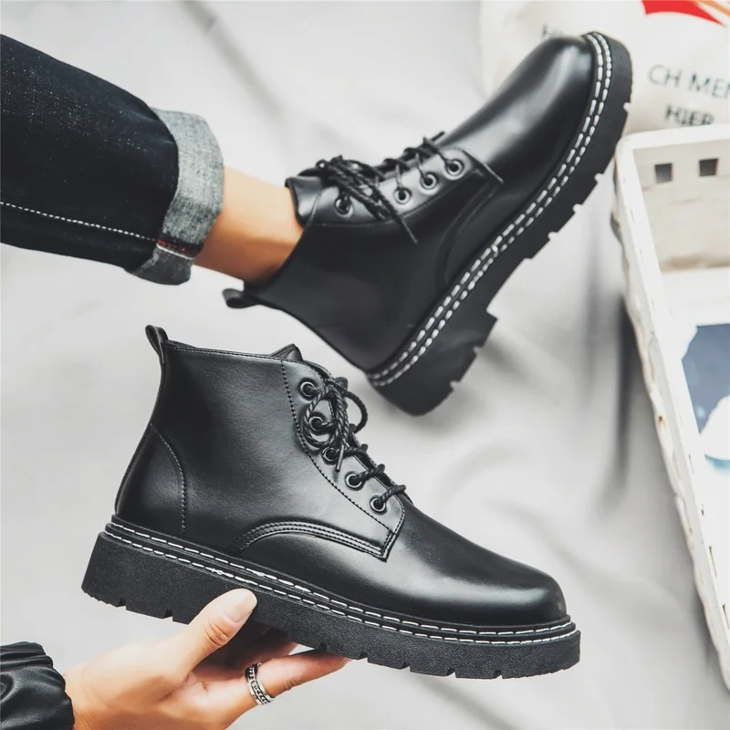 New Male Martin Boots High-top Retro Tooling Boots Fashion Men Casual Shoes British Style Personality Thick-soled Mens Shoes
New Male Martin Boots High-top Retro Tooling Boots Fashion Men Casual Shoes British Style Personality Thick-soled Mens Shoes
