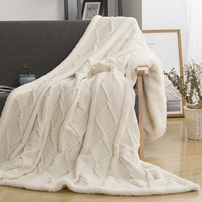 JU Chenille Lambs Thickening Knitted Throw Blanket Double Layer Sherpa Plush Fleece for Beds Sofa Knitting Blankets Bedspread
JU Chenille Lambs Thickening Knitted Throw Blanket Double Layer Sherpa Plush Fleece for Beds Sofa Knitting Blankets Bedspread