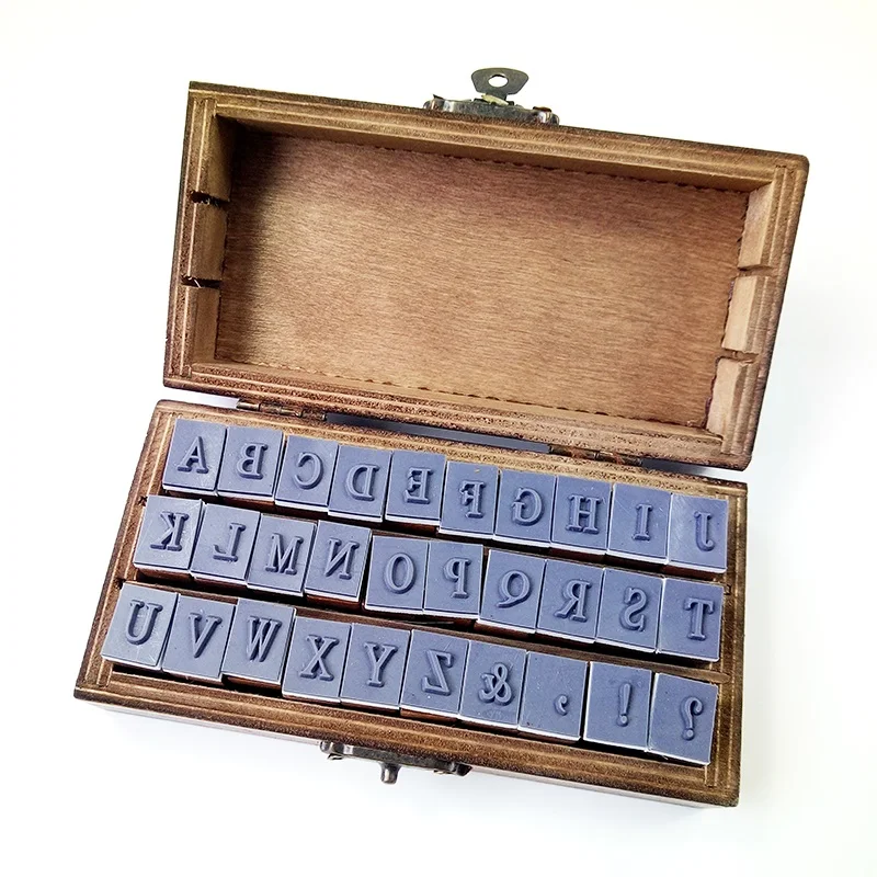 Романтический дизайн прописные и строчные буквы Ретро Винтаж деревянная коробка