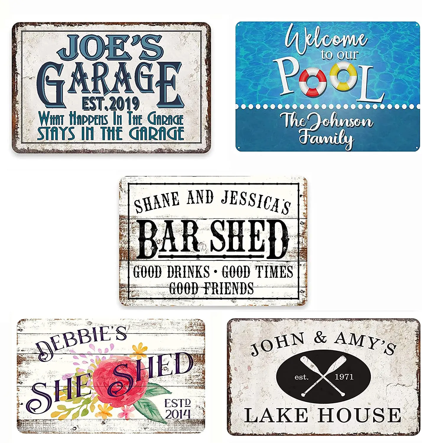 Metal Sign Personalized Lake House Swimming Pool Sign Happy Camping Vintage Retro Wall Decoration Square Metal Sign 8X12 Inch
Metal Sign Personalized Lake House Swimming Pool Sign Happy Camping Vintage Retro Wall Decoration Square Metal Sign 8X12 Inch