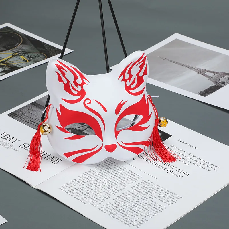 2021 Unisex lolita Japanese Fox Mask With Tassels&Bell Non-toxic Cosplay Hand Painted 3D Fox Mask Costumes Props Accessories
2021 Unisex lolita Japanese Fox Mask With Tassels&Bell Non-toxic Cosplay Hand Painted 3D Fox Mask Costumes Props Accessories