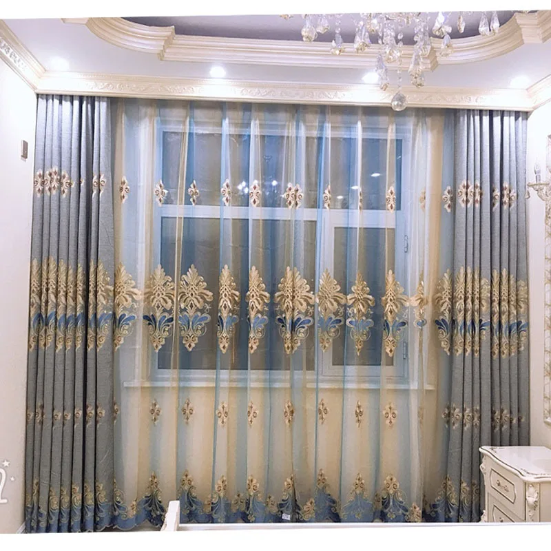Royal aristocratic European embroidery full shade curtains for living room upscale villas decorated luxury
Royal aristocratic European embroidery full shade curtains for living room upscale villas decorated luxury