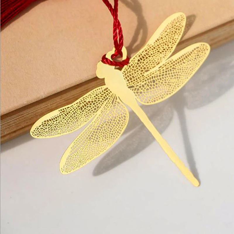 Retro Chinese Style 1pcs Golden Hollow Dragonfly Metal Bookmark Kawaii Stationery Book Clip Office Accessories
Retro Chinese Style 1pcs Golden Hollow Dragonfly Metal Bookmark Kawaii Stationery Book Clip Office Accessories
