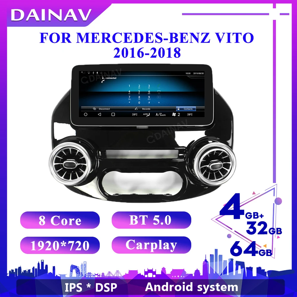 For Mercedes-Benz Vito 2016-2018 Android car radio car multimedia player GPS navigator support Original car system Head unit
For Mercedes-Benz Vito 2016-2018 Android car radio car multimedia player GPS navigator support Original car system Head unit