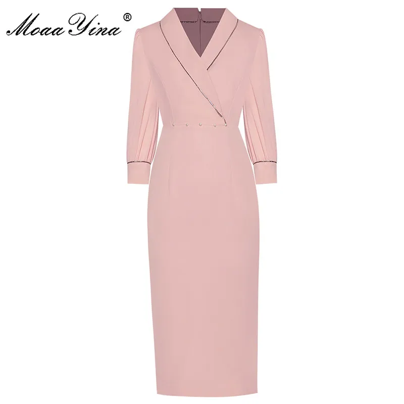 MoaaYina Fashion dress Spring Women Dress Beaded Package hip Office Lady Dresses
MoaaYina Fashion dress Spring Women Dress Beaded Package hip Office Lady Dresses
