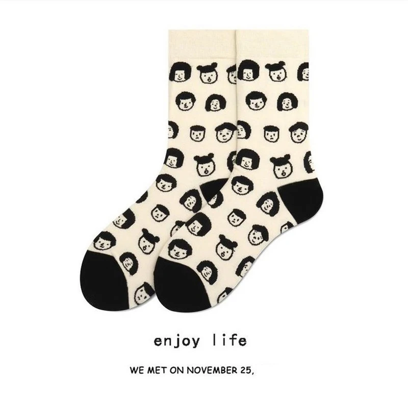 5 Pairs Socks Men and Women Korean Ins Trendy Socks Street Women Black and White Head Portrait Cotton Hip Hop Sports Socks
5 Pairs Socks Men and Women Korean Ins Trendy Socks Street Women Black and White Head Portrait Cotton Hip Hop Sports Socks