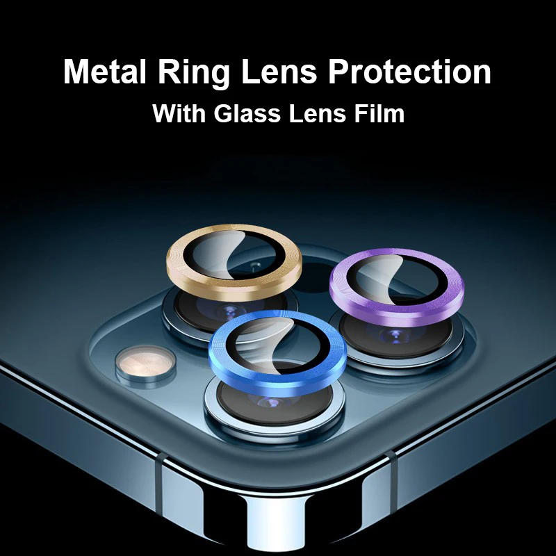 For iPhone 12 Pro Max 12 Mini Alloy Metal Ring Tempered Glass Film Cover For iPhone 11 Pro Max Rear Camera Lens Protection
For iPhone 12 Pro Max 12 Mini Alloy Metal Ring Tempered Glass Film Cover For iPhone 11 Pro Max Rear Camera Lens Protection