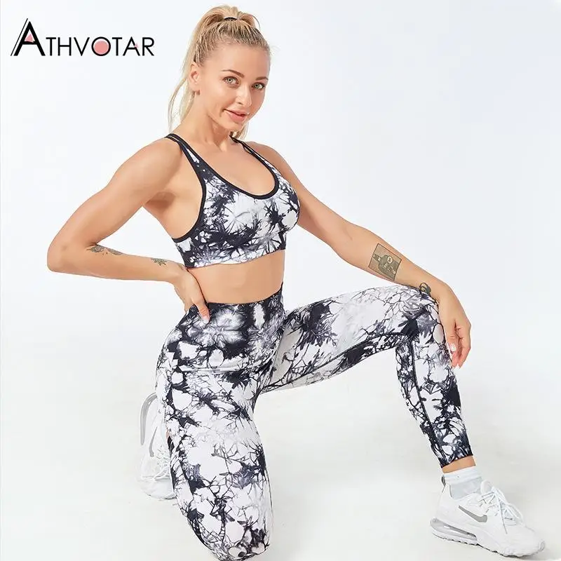 Спортивная одежда ATHVOTAR, топы и брюки с принтом тай-дай, спортивные костюмы, костюмы для фитнеса из двух предметов
Спортивная одежда ATHVOTAR, топы и брюки с принтом тай-дай, спортивные костюмы, костюмы для фитнеса из двух предметов