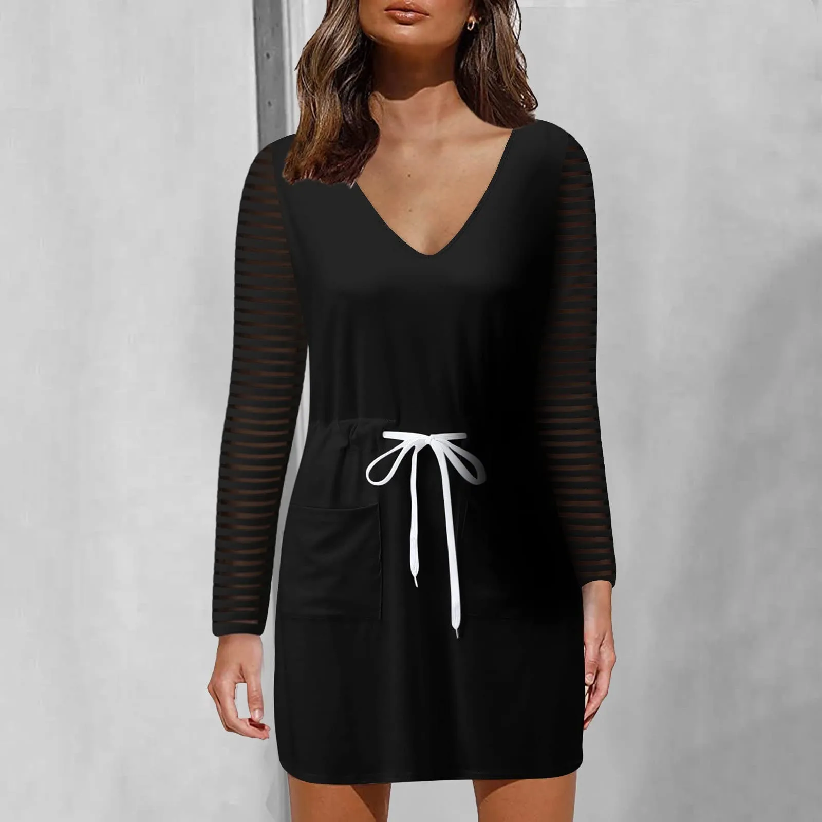 2021 Summer Dress Women's Casual V-neck Feather Print Solid Color Long Sleeve Slim Belted Waist Dress Flowy Dress Платье Женщины
2021 Summer Dress Women's Casual V-neck Feather Print Solid Color Long Sleeve Slim Belted Waist Dress Flowy Dress Платье Женщины