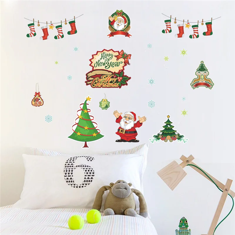 Santa Claus Christmas Tree Stocking Wall Stickers For Shop Office Home Xmas Festival Decoration Kids Room Wall Art Decal
Santa Claus Christmas Tree Stocking Wall Stickers For Shop Office Home Xmas Festival Decoration Kids Room Wall Art Decal
