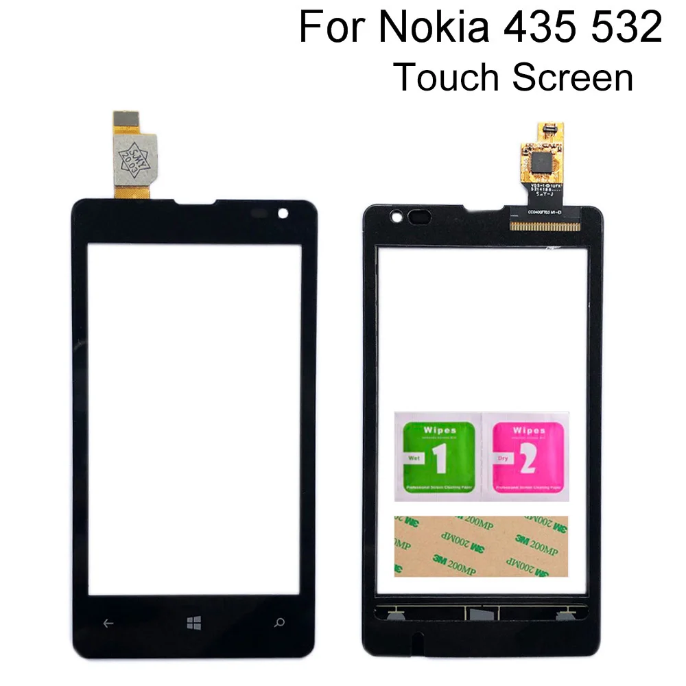 Сенсорный экран дигитайзер 4 5 "дюймов для Nokia Microsoft Lumia 435 532 N435 N532 сенсорный