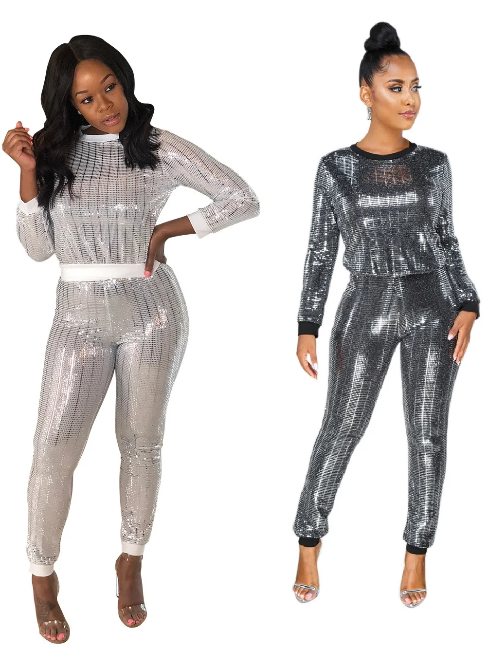 S-2xl Fashion Party Club Wear Outfits 2021 Women Two Piece Set Sequin Long Sleeve And Pants Sexy Suit Wholesale Dropshipping
S-2xl Fashion Party Club Wear Outfits 2021 Women Two Piece Set Sequin Long Sleeve And Pants Sexy Suit Wholesale Dropshipping