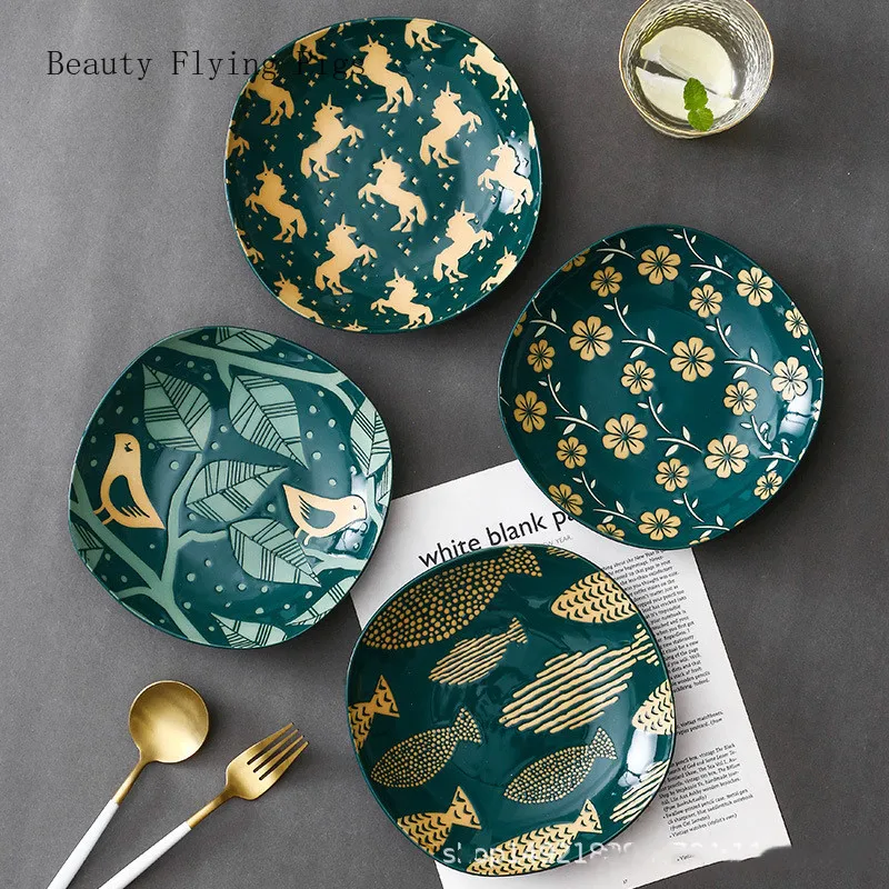 1PC 8 inch Nordic Ceramic Dinner Plate Dessert Dishes kitchen Tableware set Microwave Safe Dried fruit snacks storage tray
1PC 8 inch Nordic Ceramic Dinner Plate Dessert Dishes kitchen Tableware set Microwave Safe Dried fruit snacks storage tray