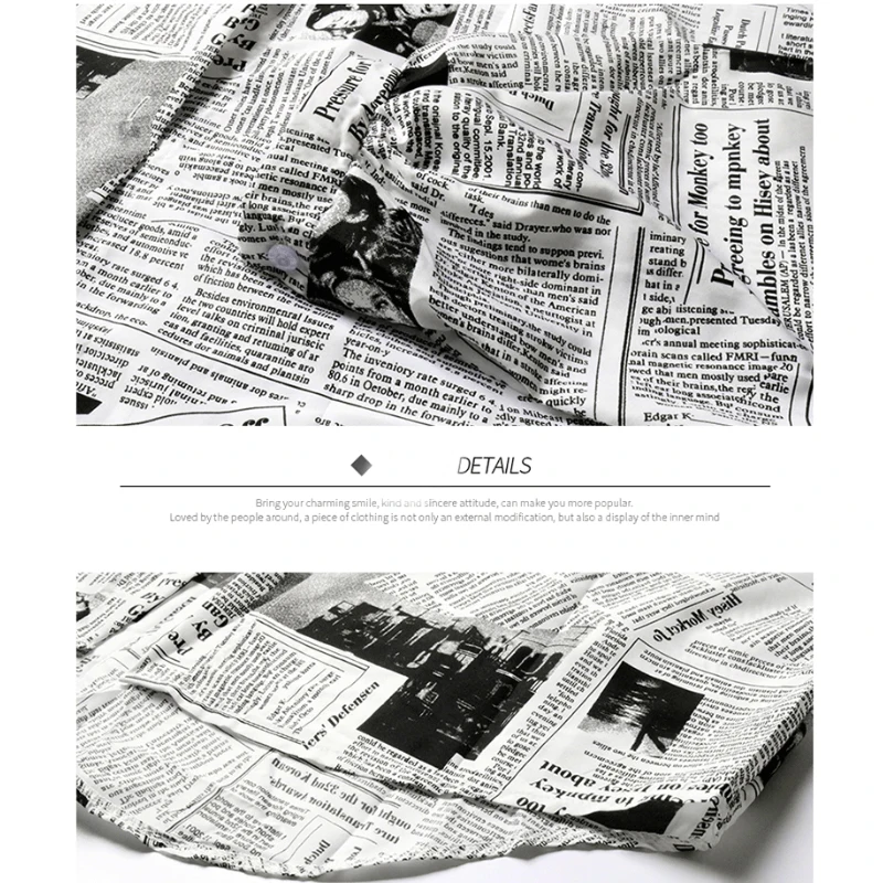 Fashionable Letter Print Newspaper Shirt Long Sleeve Trend Shirts Street Hipster Single Breasted Top Autumn Popular Tops 2021
Fashionable Letter Print Newspaper Shirt Long Sleeve Trend Shirts Street Hipster Single Breasted Top Autumn Popular Tops 2021