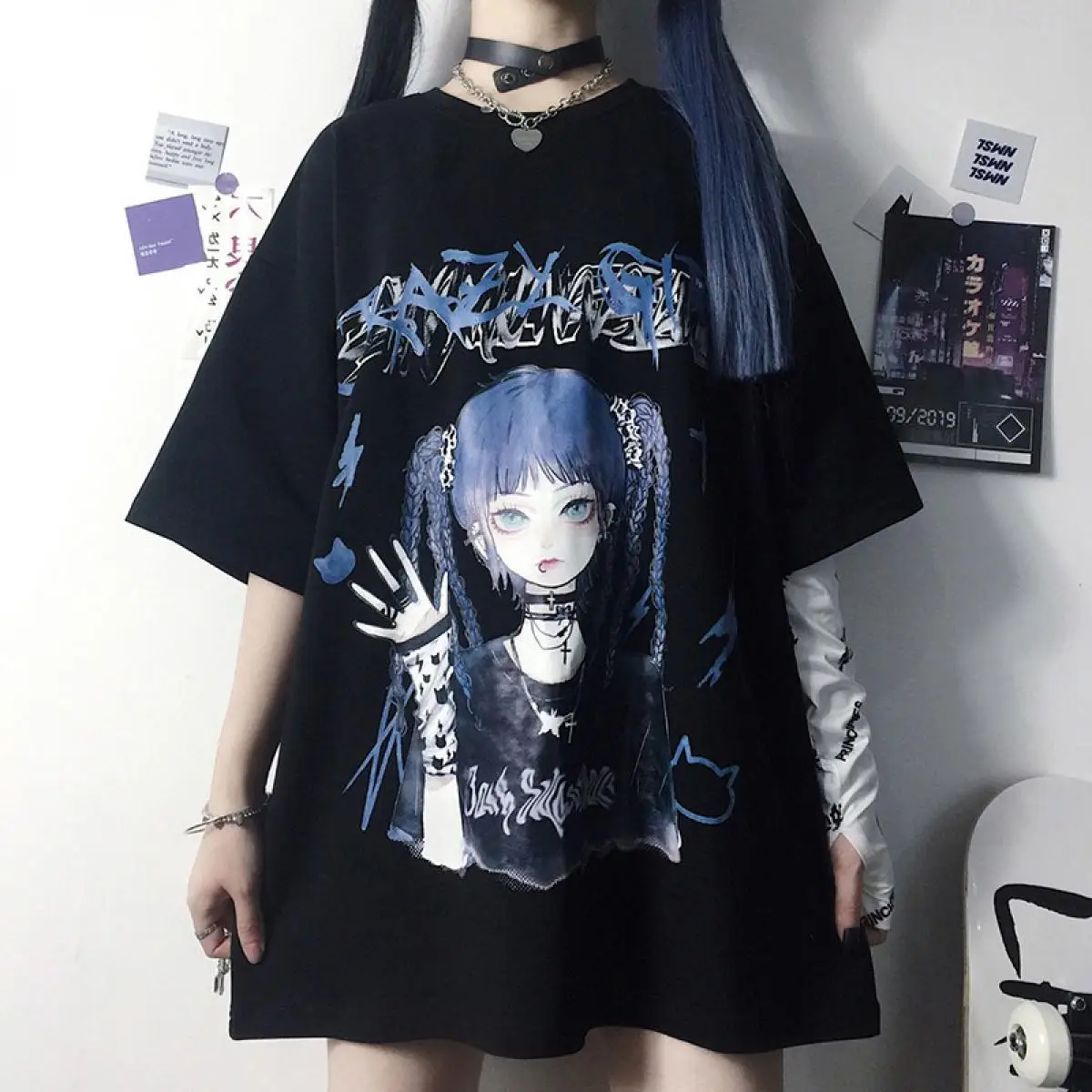Summer Goth Female White Tee Aesthetic Loose Women T-Shirt Punk Dark Grunge Streetwear Ladies Gothic Top T-Shirts Harajuku Tops
Summer Goth Female White Tee Aesthetic Loose Women T-Shirt Punk Dark Grunge Streetwear Ladies Gothic Top T-Shirts Harajuku Tops