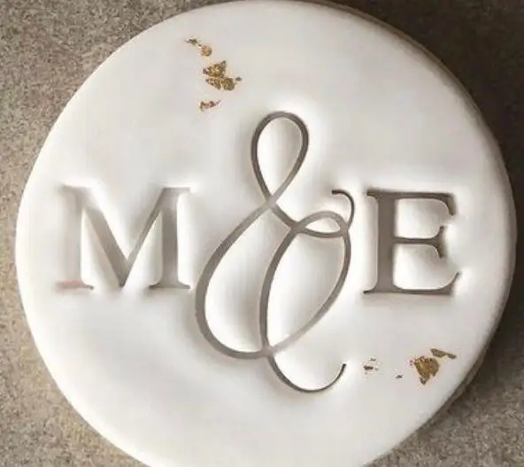 Cake decoration 60mm M&E stamp silicone plastic mold embosser Fondant cutter Mould tools fondant Baking 
Cake decoration 60mm M&E stamp silicone plastic mold embosser Fondant cutter Mould tools fondant Baking