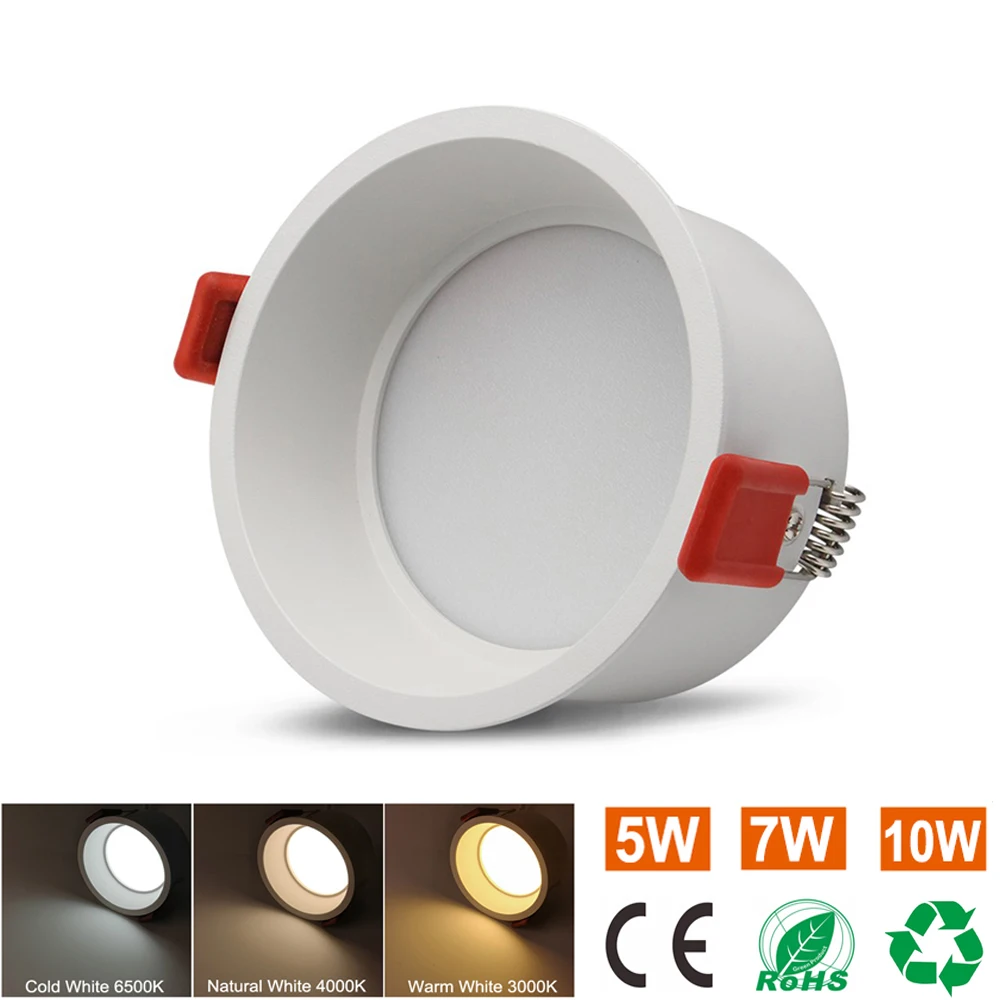 5W 7W 10W Anti-Glare LED Downlight Recessed LED Spot Light Ceiling Lamp AC85-265V Bedroom Cafe Indoor Decoration LED Light D30
5W 7W 10W Anti-Glare LED Downlight Recessed LED Spot Light Ceiling Lamp AC85-265V Bedroom Cafe Indoor Decoration LED Light D30