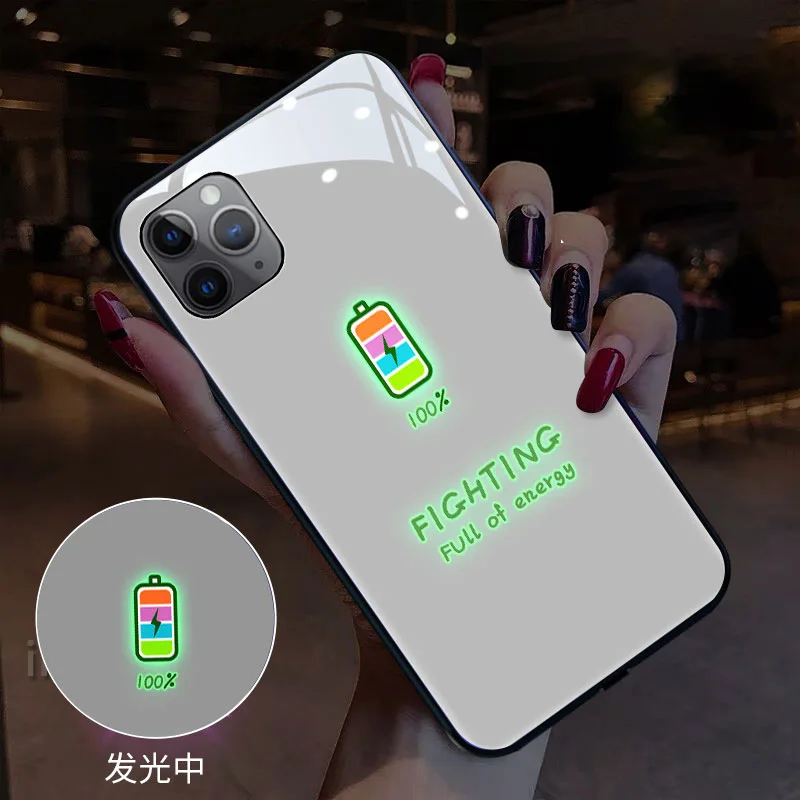 LED Flash Call Light Fighting Case for iPhone 12 11pro Max 8 7 6 6s Plus X XS Max XR phone cases Tempered Glass Back Cover coque
LED Flash Call Light Fighting Case for iPhone 12 11pro Max 8 7 6 6s Plus X XS Max XR phone cases Tempered Glass Back Cover coque