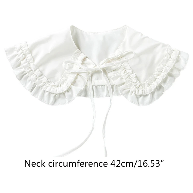 Korean Style Women Decorative Shawl Mini Cape Double Layer Ruffles Necklace Fake Collar Ribbon Bowknot Short Poncho Capelet
Korean Style Women Decorative Shawl Mini Cape Double Layer Ruffles Necklace Fake Collar Ribbon Bowknot Short Poncho Capelet