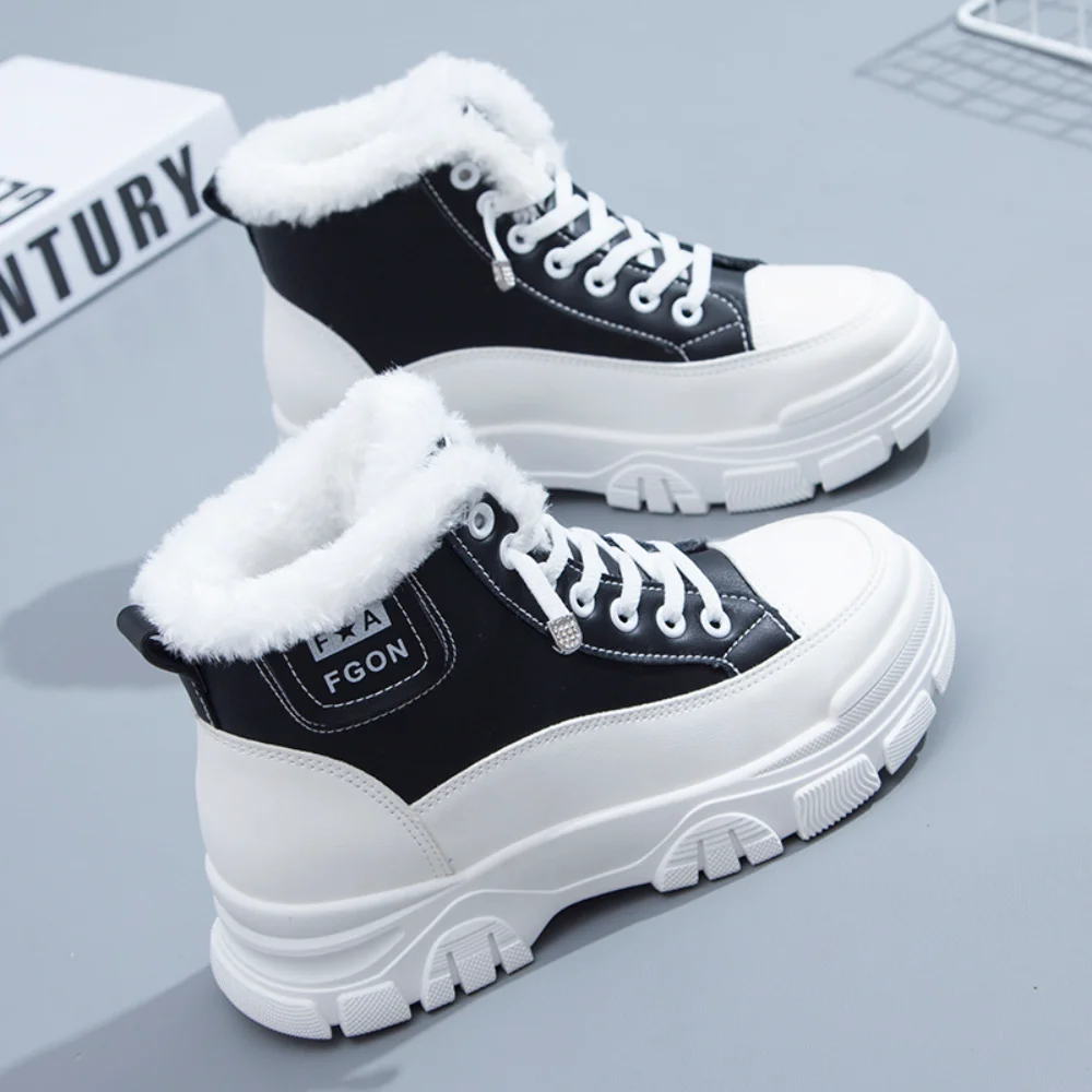 Women's Boots Plus Velvet Thick Warm Cotton Shoes Winter Casual Shoes Ladies Lace-up Fashion Ankle Boots Platform Snow Botas
Women's Boots Plus Velvet Thick Warm Cotton Shoes Winter Casual Shoes Ladies Lace-up Fashion Ankle Boots Platform Snow Botas