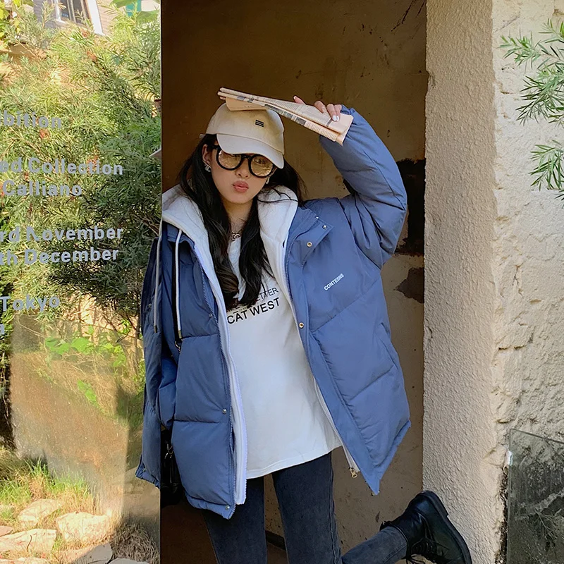 Korean Style Women's Solid Puffer Coat Loose Long Sleeve Ladies Winter Jacket Padded Thick Parkas Oversize Outwear for Female
Korean Style Women's Solid Puffer Coat Loose Long Sleeve Ladies Winter Jacket Padded Thick Parkas Oversize Outwear for Female