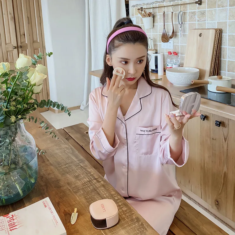 Ночная рубашка в Корейском стиле, Женская пижама, весна-лето, простая модная свободная тонкая женская ночная одежда большого размера, домаш...
Ночная рубашка в Корейском стиле, Женская пижама, весна-лето, простая модная свободная тонкая женская ночная одежда большого размера, домаш...