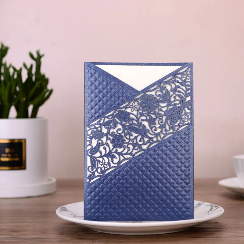 1pcs Blue Sample Laser Cut Flora Wedding Invitations Card Lace Rose Greeting Cards Customize Birthday Wedding Party Decoration
1pcs Blue Sample Laser Cut Flora Wedding Invitations Card Lace Rose Greeting Cards Customize Birthday Wedding Party Decoration