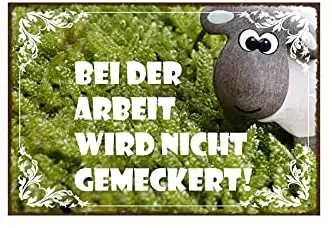Bernice Blechschild Bei der Arbeit Wird Nicht gemeckert Schaf Metallschild 20x30 Deko Tin-Plate Sign, 20x30 cm, Multicoloured
Bernice Blechschild Bei der Arbeit Wird Nicht gemeckert Schaf Metallschild 20x30 Deko Tin-Plate Sign, 20x30 cm, Multicoloured