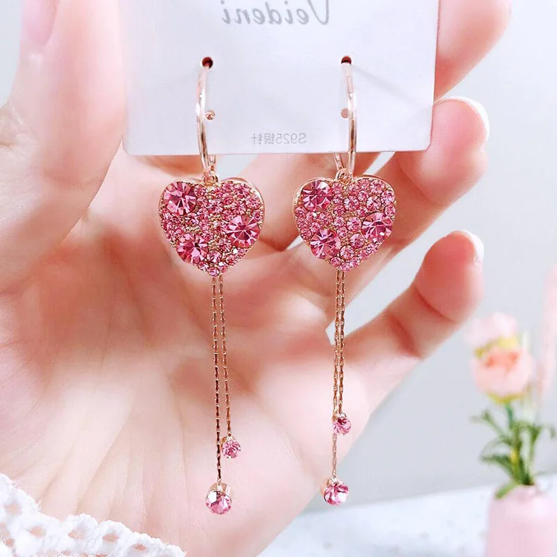 Heart Tassel Earrings for Women Geometric Love Drop Earrings Simple Temperament Korean Style Jewelry Party Accessories
Heart Tassel Earrings for Women Geometric Love Drop Earrings Simple Temperament Korean Style Jewelry Party Accessories