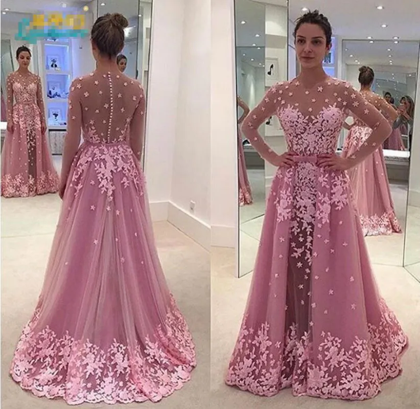 Robe De Soiree Sheer Spitze Lange Scoop Abendkleider Abnehmbare Zug Applique Bogen Party Kleid Stunning Prom
Robe De Soiree Sheer Spitze Lange Scoop Abendkleider Abnehmbare Zug Applique Bogen Party Kleid Stunning Prom