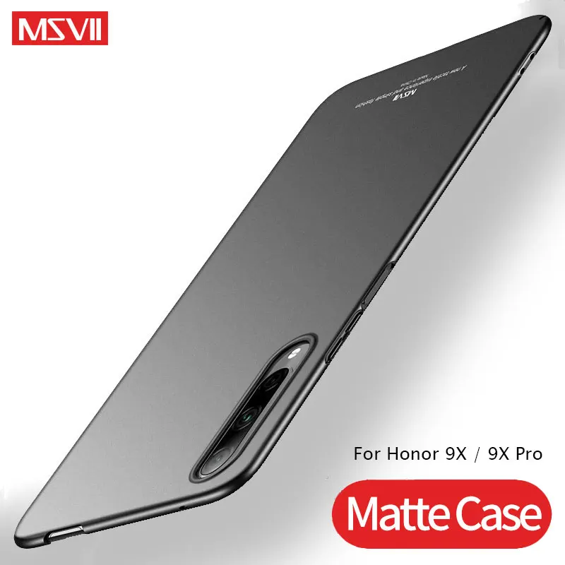 Для Huawei Honor 9X Pro чехол MSVII роскошный тонкий матовый для 9 Lite Жесткий Чехол 8 V9 V