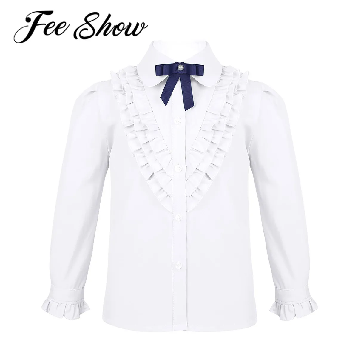 Детская школьная форма для девочек, подростковые футболки блузки в стиле преппи с отложным воротником и оборками на манжетах и пуговицах, о...
Детская школьная форма для девочек, подростковые футболки блузки в стиле преппи с отложным воротником и оборками на манжетах и пуговицах, о...