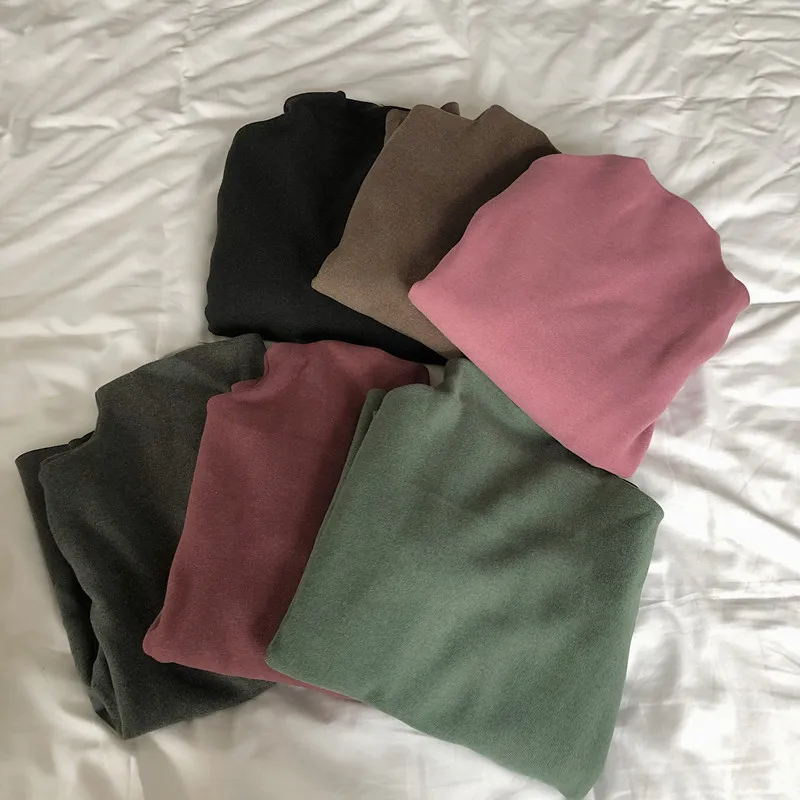 Winter Base Shirt Women Casaul Solid Color Turtleneck Thick Tops Female Autumn Ladies Warm Fleece Stretch Base T Shirts 2020 New
Winter Base Shirt Women Casaul Solid Color Turtleneck Thick Tops Female Autumn Ladies Warm Fleece Stretch Base T Shirts 2020 New