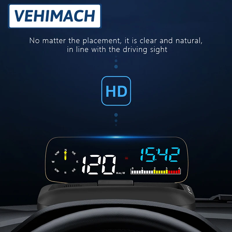 

Автомобильный проектор на лобовое стекло OBD2 HUD, GPS-навигатор, температура воды, скорость, напряжение, расход топлива, проектор высоты пробега