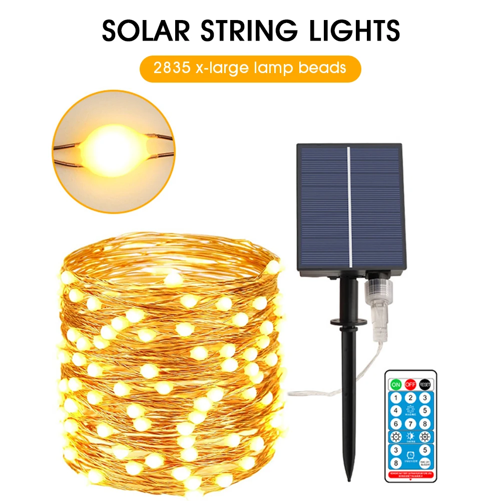 12m 22m 32m LED Outdoor Solar String Lights solar lamp for Fairy Holiday Christmas Party Garland Lighting Halloween
12m 22m 32m LED Outdoor Solar String Lights solar lamp for Fairy Holiday Christmas Party Garland Lighting Halloween