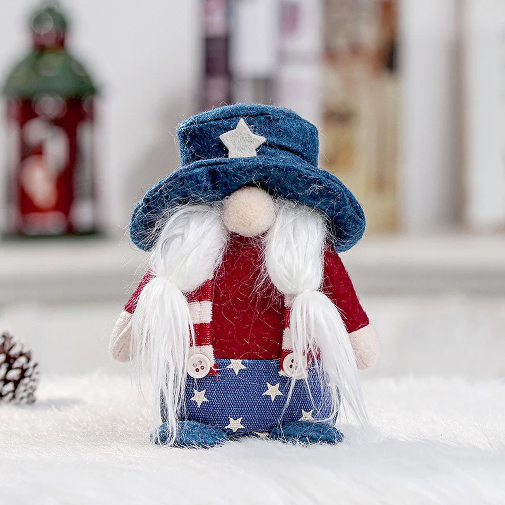 Patriotic Veterans Day Santa Claus Gnome Decorations Handmade Stars Plush Doll Swedish Ornaments 4th of July Gift Table Home
Patriotic Veterans Day Santa Claus Gnome Decorations Handmade Stars Plush Doll Swedish Ornaments 4th of July Gift Table Home