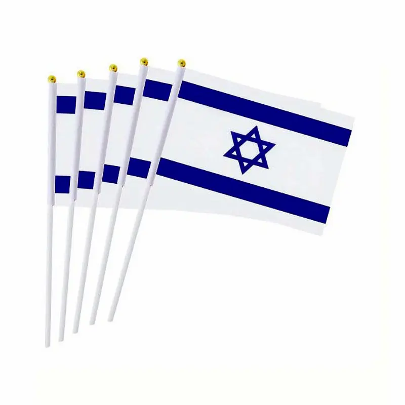 ZXZ 100PCS 14x21CM Israel polyester hand waving flag 100D polyester material activity parade sports flying flag
ZXZ 100PCS 14x21CM Israel polyester hand waving flag 100D polyester material activity parade sports flying flag
