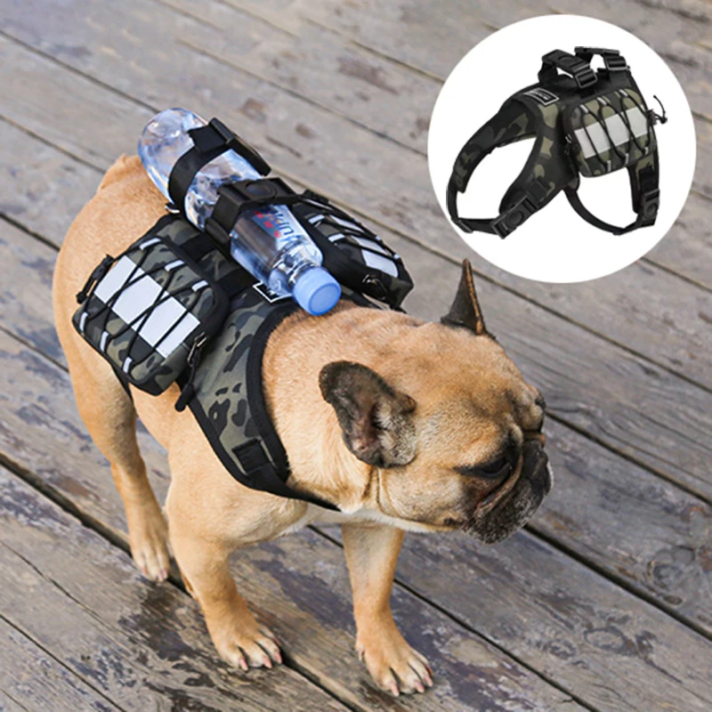Dog Harness with Bags Outdoor Waterproof Sports Backpack Reflective Oxford Cloth Camouflage Yellow Black 3 Colors 2 Sizes
Dog Harness with Bags Outdoor Waterproof Sports Backpack Reflective Oxford Cloth Camouflage Yellow Black 3 Colors 2 Sizes