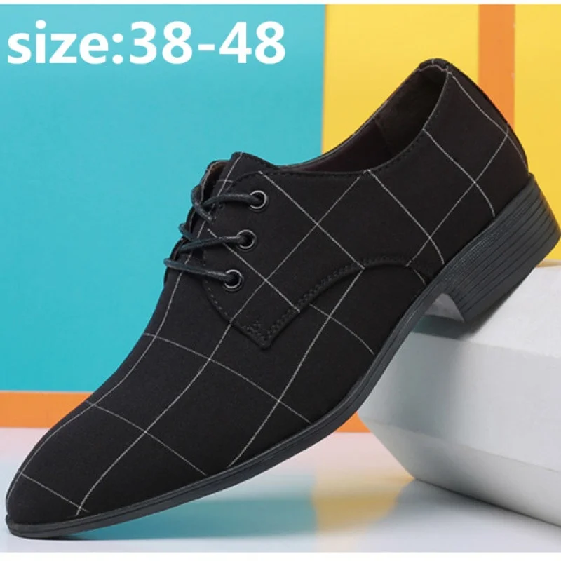 Men Bussiness Dress Shoes Plaid Derby Office Lace Up Leather Shoes Gentlemen Oxford Lightweight Footwear Big Size 38-48
Men Bussiness Dress Shoes Plaid Derby Office Lace Up Leather Shoes Gentlemen Oxford Lightweight Footwear Big Size 38-48