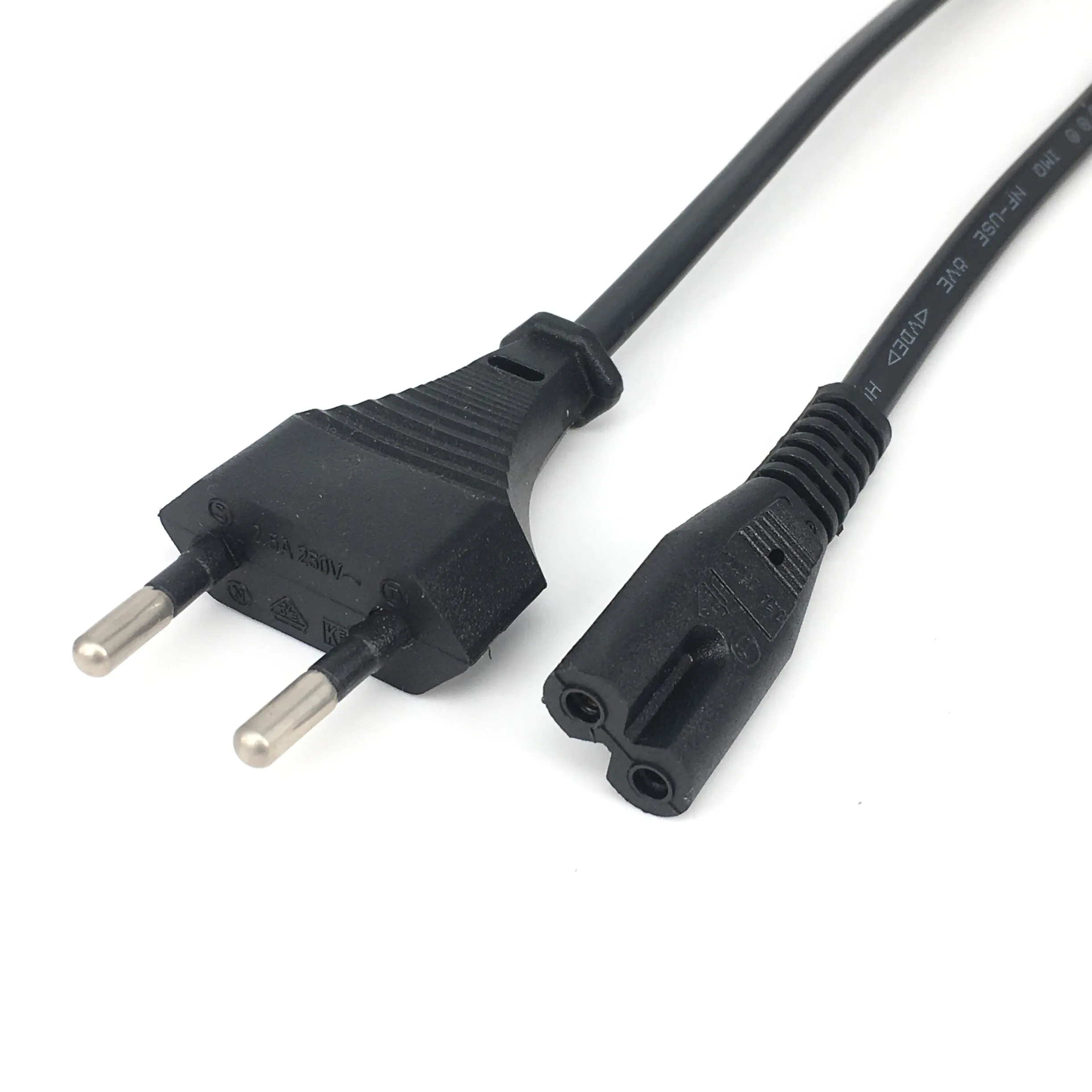 2 Pin зубцами кабель стандарта ЕС шнур питания консоли C7 Рисунок 8 силовой для Samsung