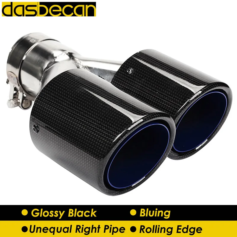 Desbecan Rear Exhaust Pipe Car Unequal Rolling Edge For Carbon Black StainLess Glossy Tail Pipe Dual End Muffler Tips Y Model
Desbecan Rear Exhaust Pipe Car Unequal Rolling Edge For Carbon Black StainLess Glossy Tail Pipe Dual End Muffler Tips Y Model